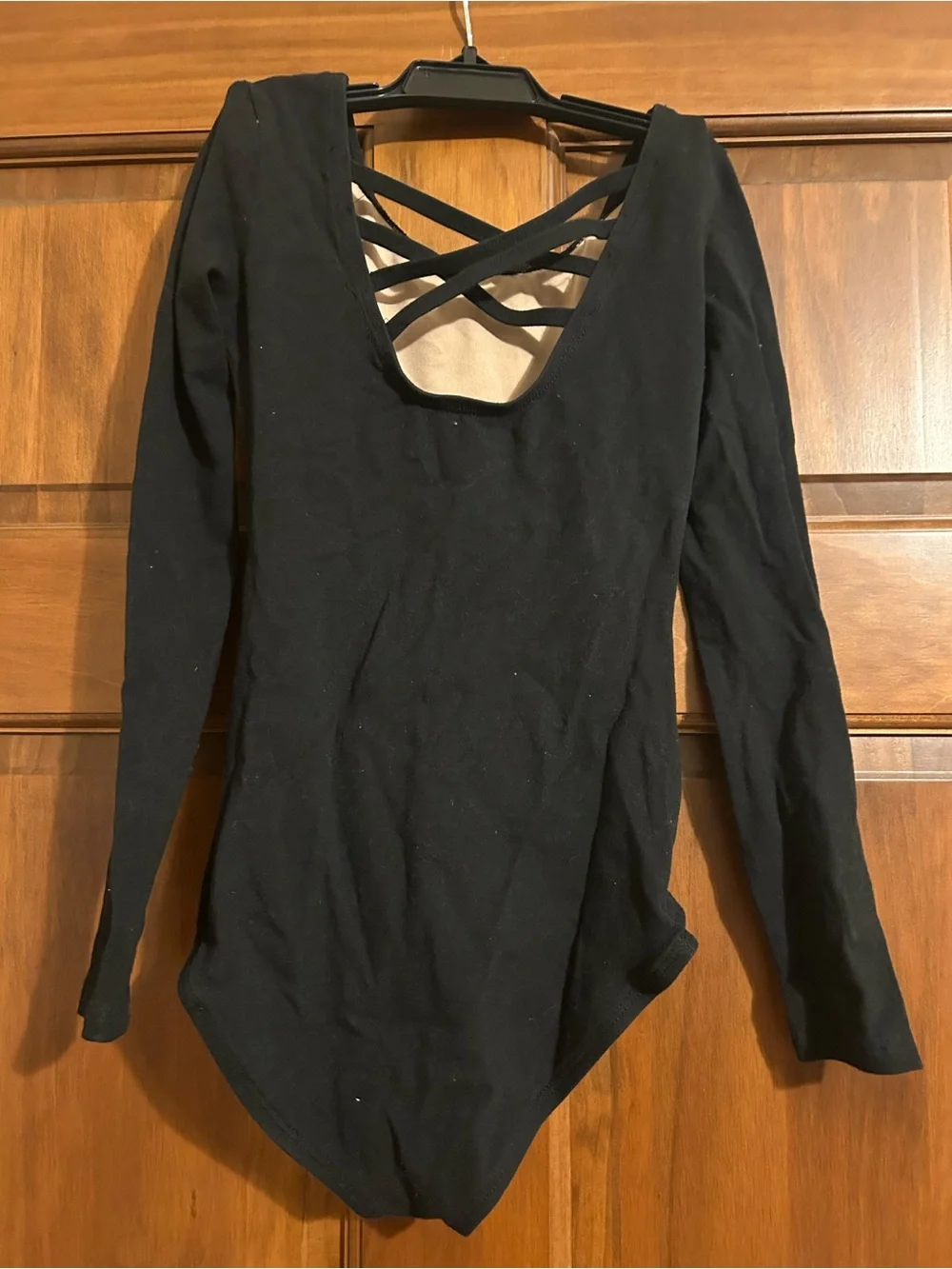 Kids Long-Sleeve Black One-Piece Bodysuit